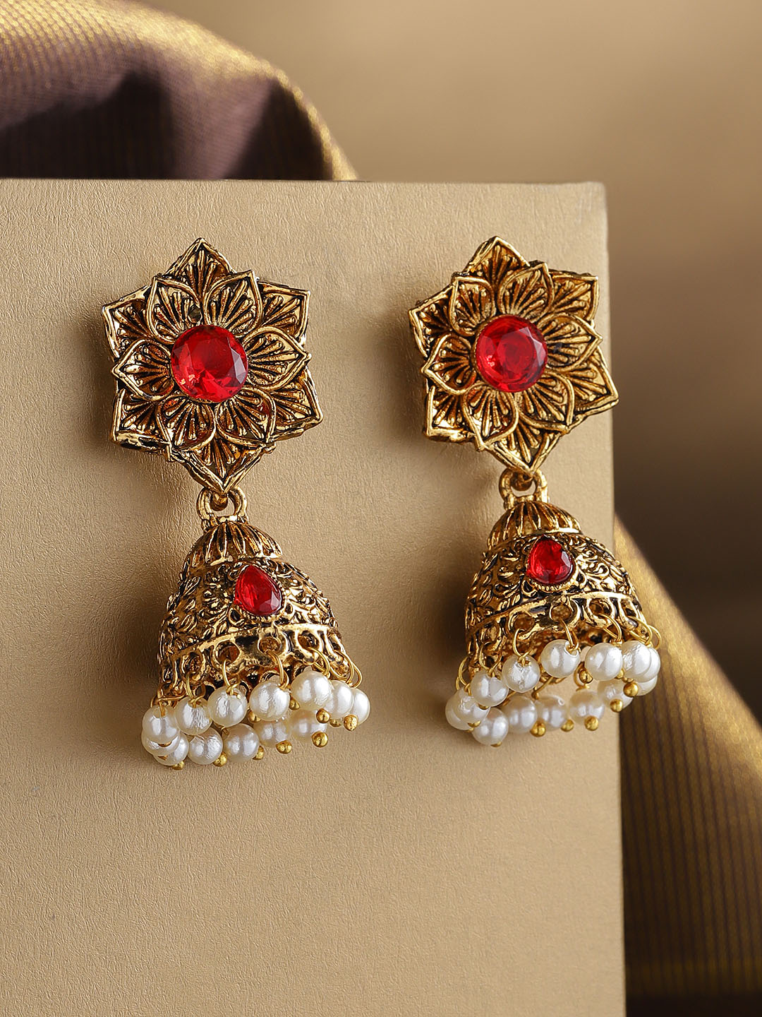 Esme Earrings Ruby Red - Sushilla Jewellery
